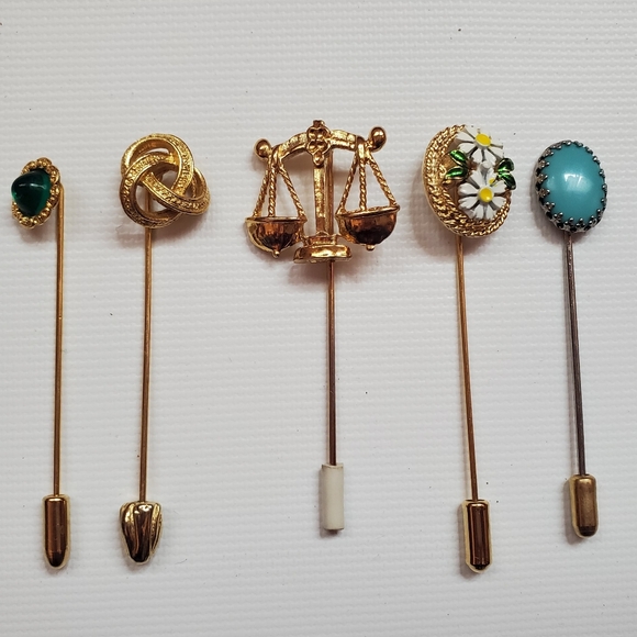 Vintage Stick Pin & Brooch Set - 12 Pieces - Picture 6 of 7